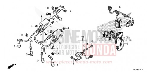 SUB HARNESS/IGNITION COIL CB1100SAE de 2014